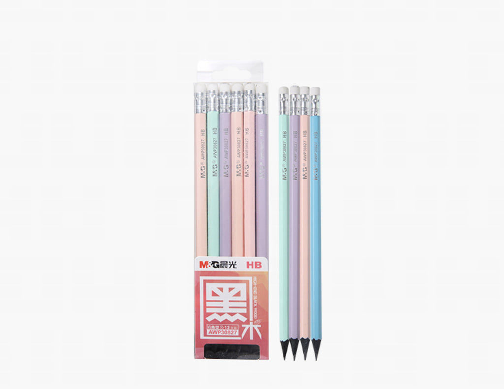 23 AWP30827晨光木杆铅笔炫彩HB六角黒木木杆铅笔